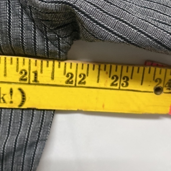 Ocean Current  Mens Button Up Shirt Size L Dark Gray Striped Long Sleeve (M-459) - Picture 8 of 10